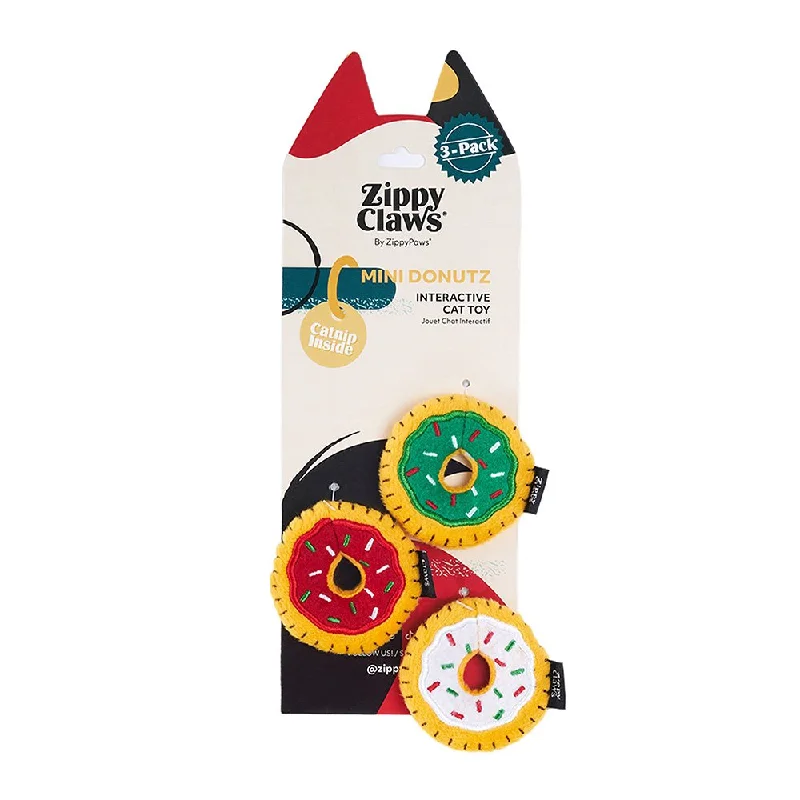 - Cat teasers selectionZippy Claws HOLIDAY MINI DONUTZ Donuts Christmas Xmas Cat Toy Kitten Toy 3pk