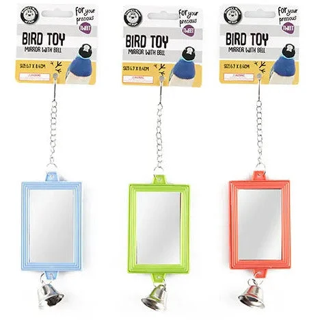 - Winter dog thick down jacketPlastic Rectangle Mirror with Bell - Bird Toy