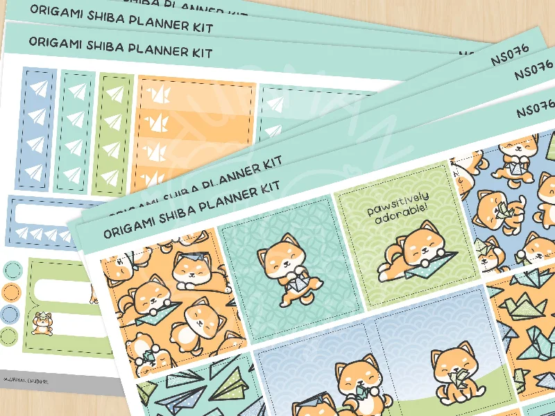 - ​​Christmas pet Christmas clothingOrigami Shiba Planner Kit (Set of 6)