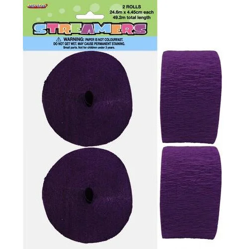 - Degradable pet feces bagCrepe Streamers - Deep Purple