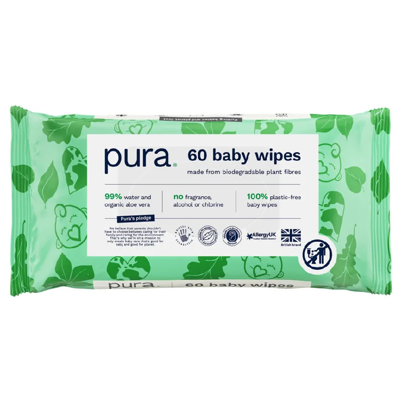 - Pet tear stain cleaning wipesPura 60 Baby Wipes