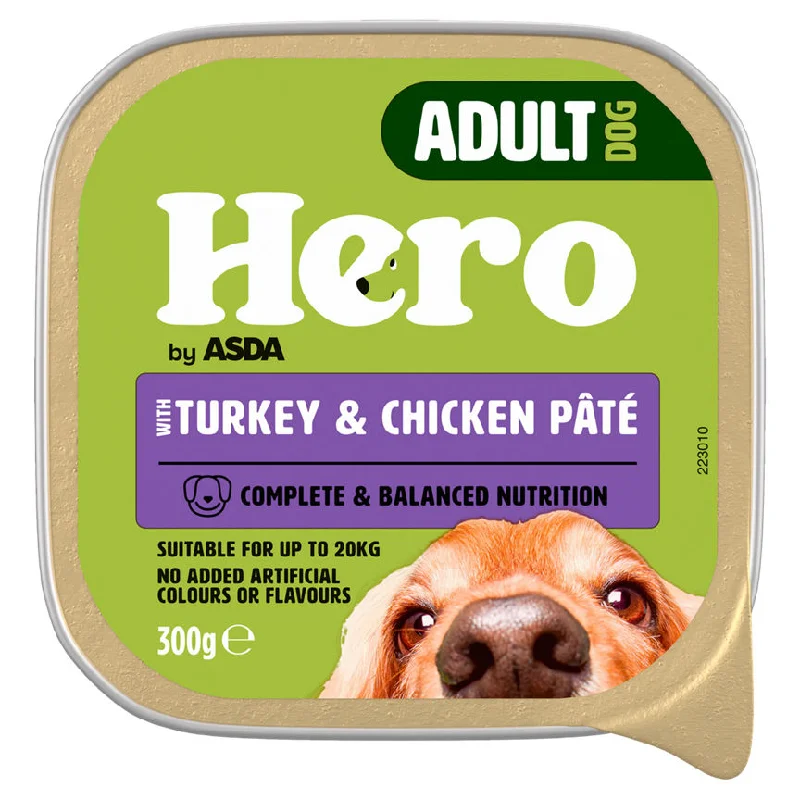 - Elderly dog ​​joint care mattressHero by ASDA Adult Dog Food Turkey & Chicken Pâte 300g