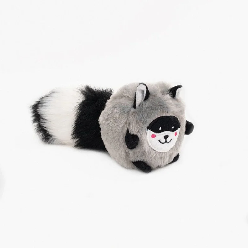 ---Zippy Paws: Bushy Throw Raccoon Toy