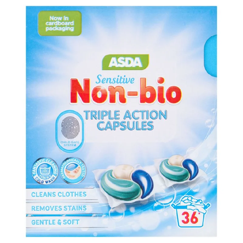 Pet ProductsASDA Sensitive Non-Bio Triple Action Capsules 36 x 13g (312g)