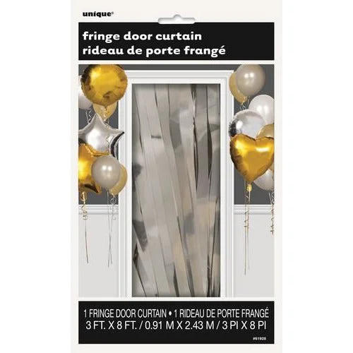 - Pet fence foldable indoorFoil Fringe Door Curtain - Silver