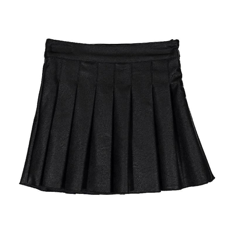 - Pet vitamin complex nutrition tabletsPiccola Ludo Black Leather Pleated Skirt