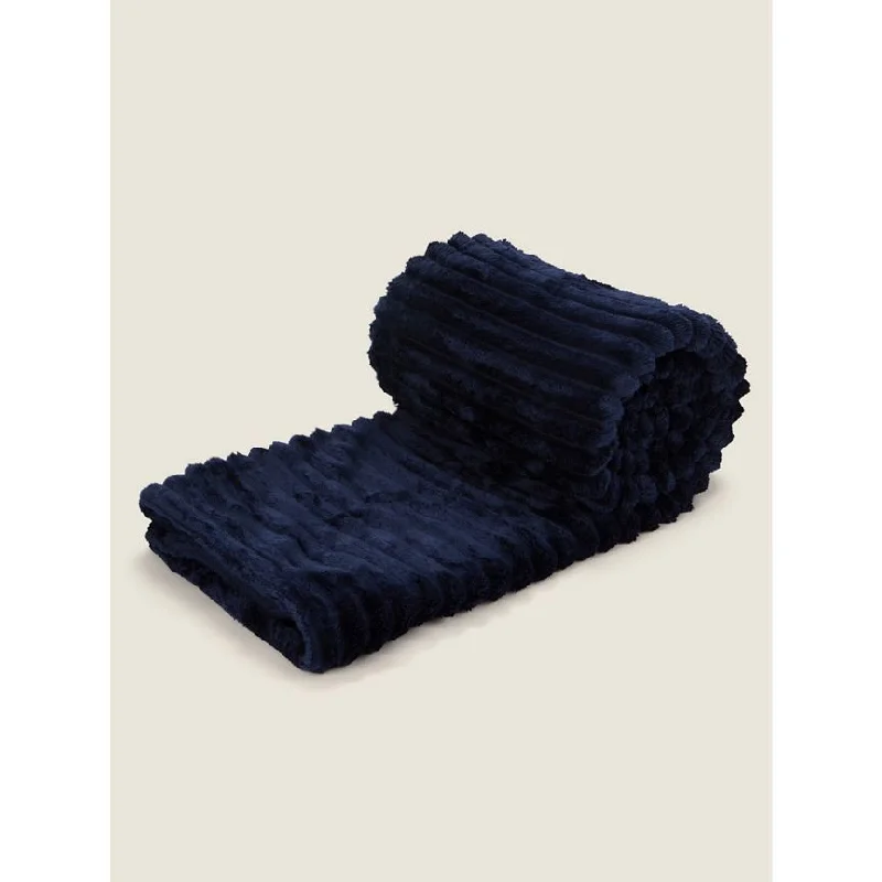 - Dog heart rate monitoring collarGeorge Home Navy Ribbed Super Soft Throw