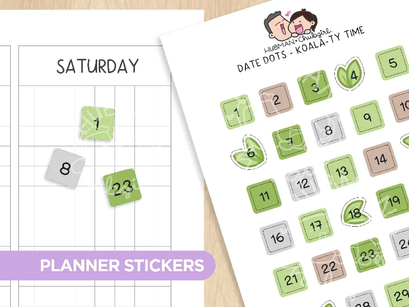 - Deodorizing cat litter tofu litterDate Dots - Koala-ty Time Planner Stickers