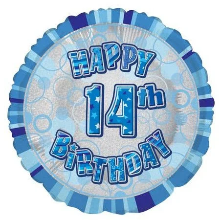 - Solid wood cat climbing frame customizedGlitz Blue 14th Birthday Round Foil Balloon