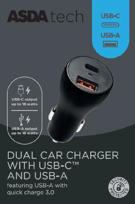 - Pet smart GPS locatorASDA Tech In Car Charger - USB-A and USB-C 36W