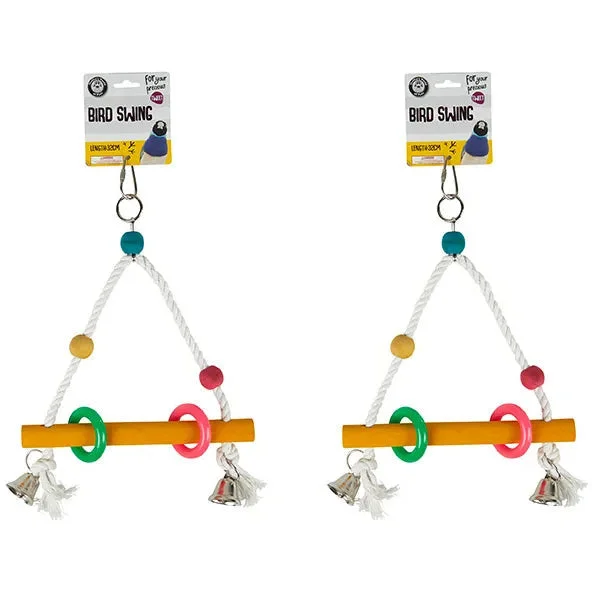 - Custom pet birthday cakeBird Toy - Wood & Rope Perch Swing