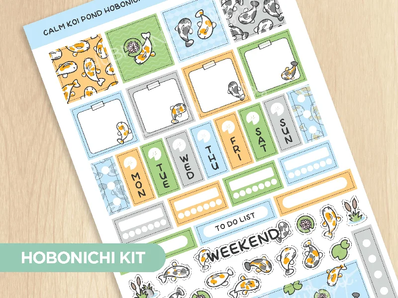 - Pet fence foldable indoorCalm Koi Pond Theme Hobonichi Weeks Kit