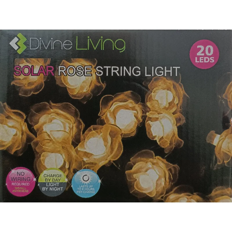 ---Solar Rose String Lights - Warm White