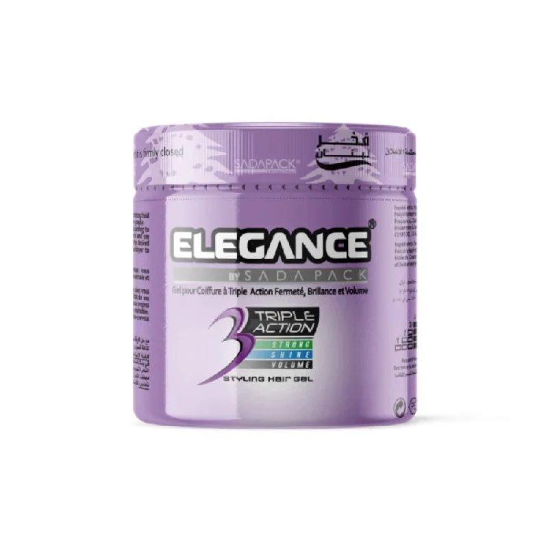 making it smoother and more shiny.Elsada Elegance Triple Action Hair Gel / Purple 1000 ml