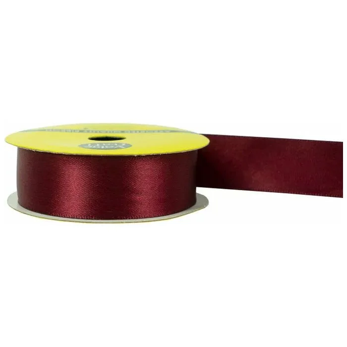 ---Satin Polyester Ribbon - Burgundy