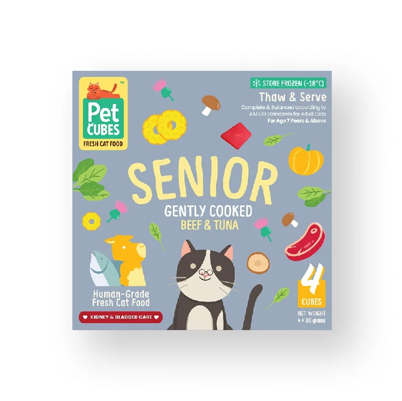 - Summer pet ice matGently Cooked Beef & Tuna for Senior Cats (Single)