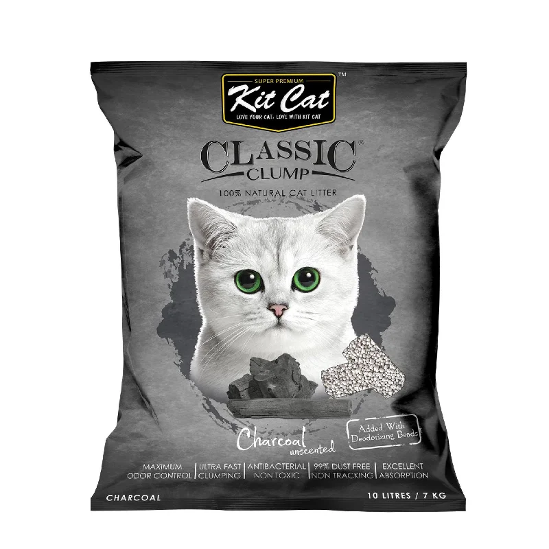 ---Kit Cat Classic Clump Cat Litter - Charcoal (10L/7kg)