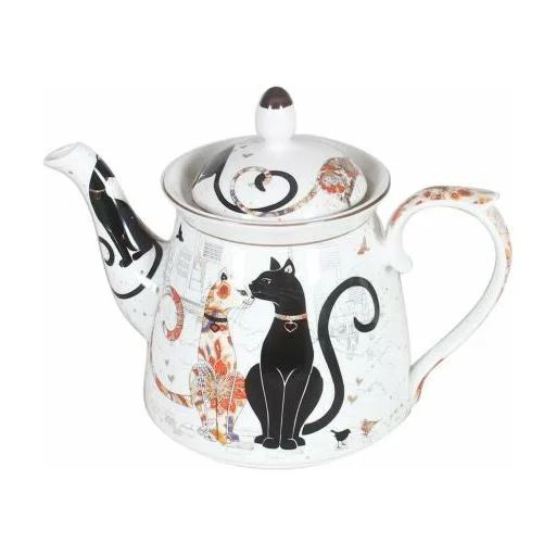  -Splash-proof food bowl AND Anti-choking slow food bowlCat Couple Fine Bone China - Teapot