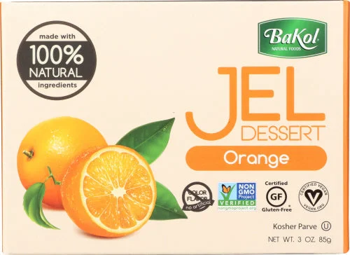 - Cat hair ball removal and hair removal creamBakol - Dessert Jell Orange All Natural, 3 oz - Pack of 12