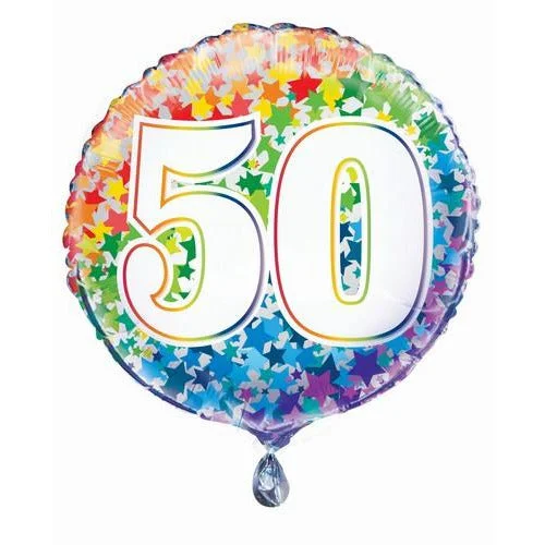 - ​​Pet toys under    yuanRainbow Stars - 50th Foil Balloon