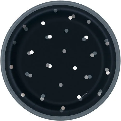 - Deodorizing cat litter tofu litterBlack & Silver Polka Dot - Paper Plates