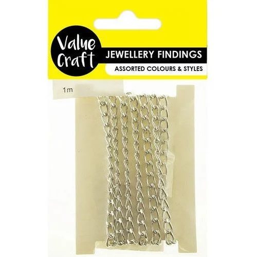 ---Jewellery Findings Small Oval Chain - Silver