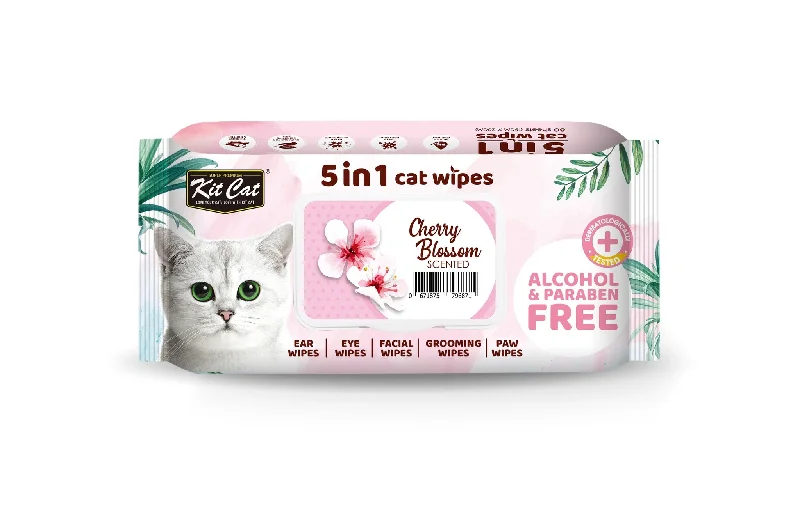 - Deodorizing cat litter tofu litterKit Cat 5 in 1 Cat Wipes - Cherry Blossom (80pcs) | Paraben & Alcohol Free