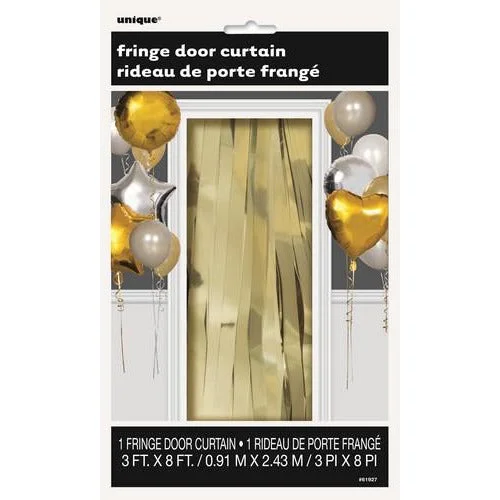 - Cat anti-jump window safety netFoil Fringe Door Curtain - Gold