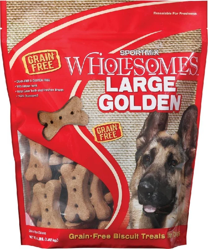 - Tear stain dog foodSPORTMiX Wholesomes Large Golden Biscuits Grain Free Dog Treats