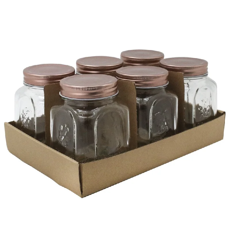 - Dog anti-slip matModena Preserve Glass Square Jars - Rose Gold Lid