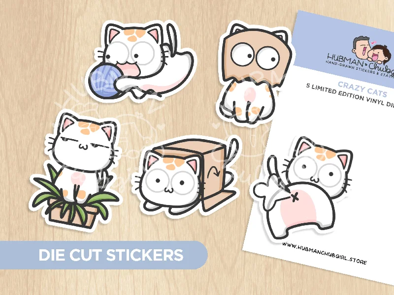 - Cat stress soothing sprayCrazy Cats Die cut stickers