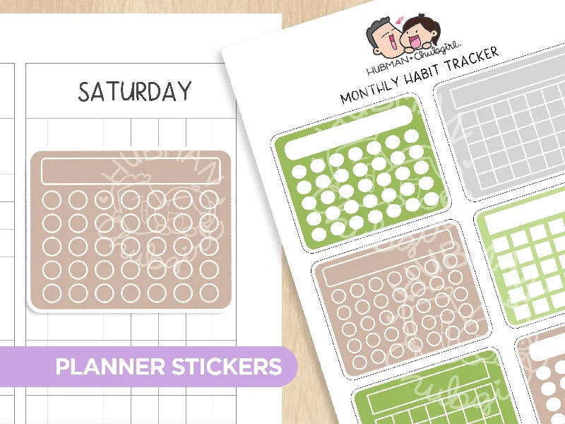 - Organic cotton dog bibsMonthly Habit Tracker - Koala-Ty Time Theme Palette