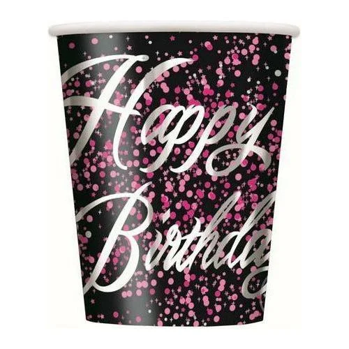 - Dog anti-slip matGlitz Pink Happy Birthday - Paper Cups