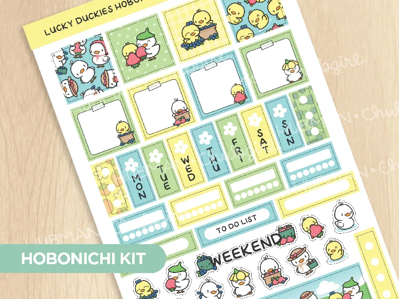  -Anti-scratch sofa protective coverLucky Duckies Theme Hobonichi Weeks Kit