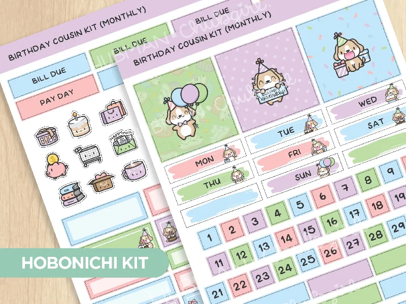  -Non-contact cat thermometerBirthday Theme Hobonichi Cousin Monthly Kit (Set of 2)