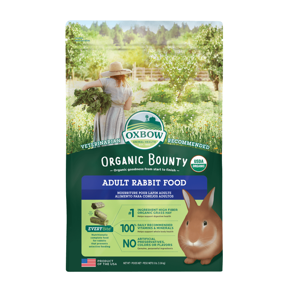 - Pet vitamin complex nutrition tabletsOXBOW ORGANIC BOUNTY ADULT RABBIT FOOD 3Lb