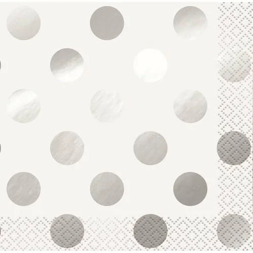 - Automatic temperature adjustment cat bedSilver Foil Stamped Dots Beverage Napkins