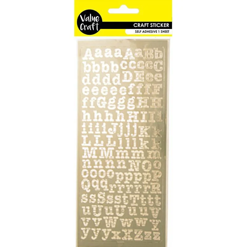 - Natural latex pet mattressAlphabet Stickers - Gold