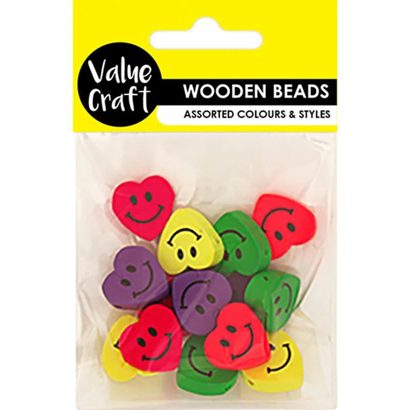 - Pet tear stain cleaning wipesWooden Fluro Beads - Smiley Hearts