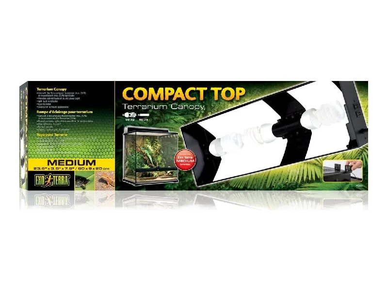 ---Exo Terra Compact Terrarium Top - 3 Light Socket 60cm