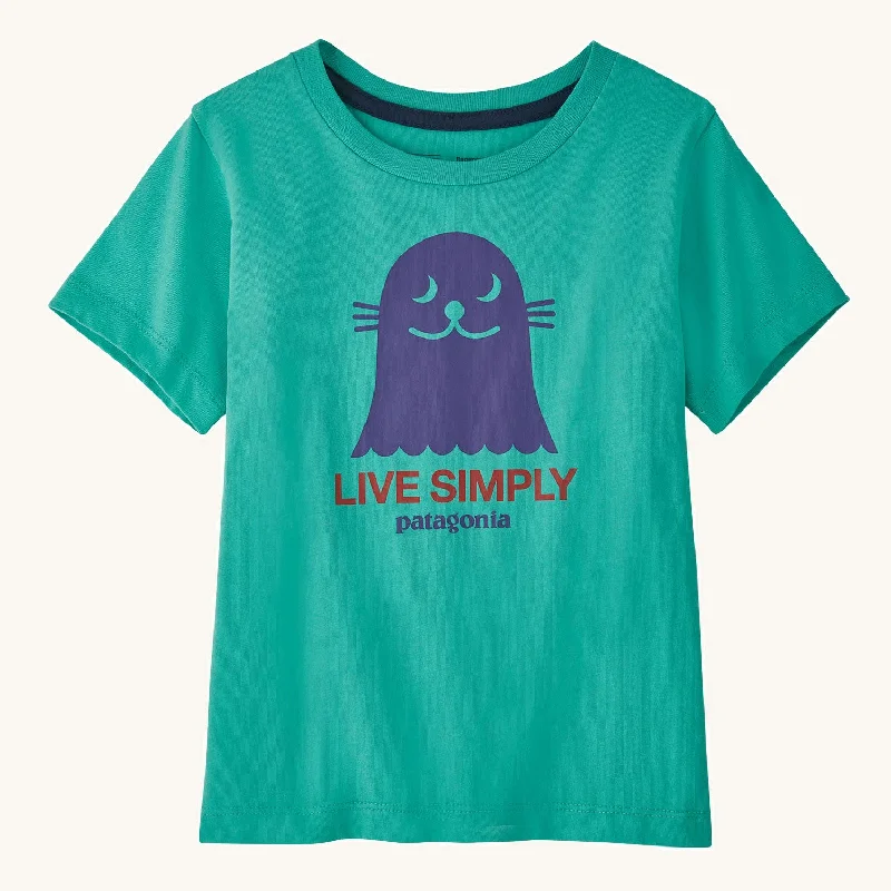 - Custom pet birthday cakePatagonia Regenerative Organic Cotton Little Kids Graphic T-Shirt - Live Simply Seal: Fresh Teal