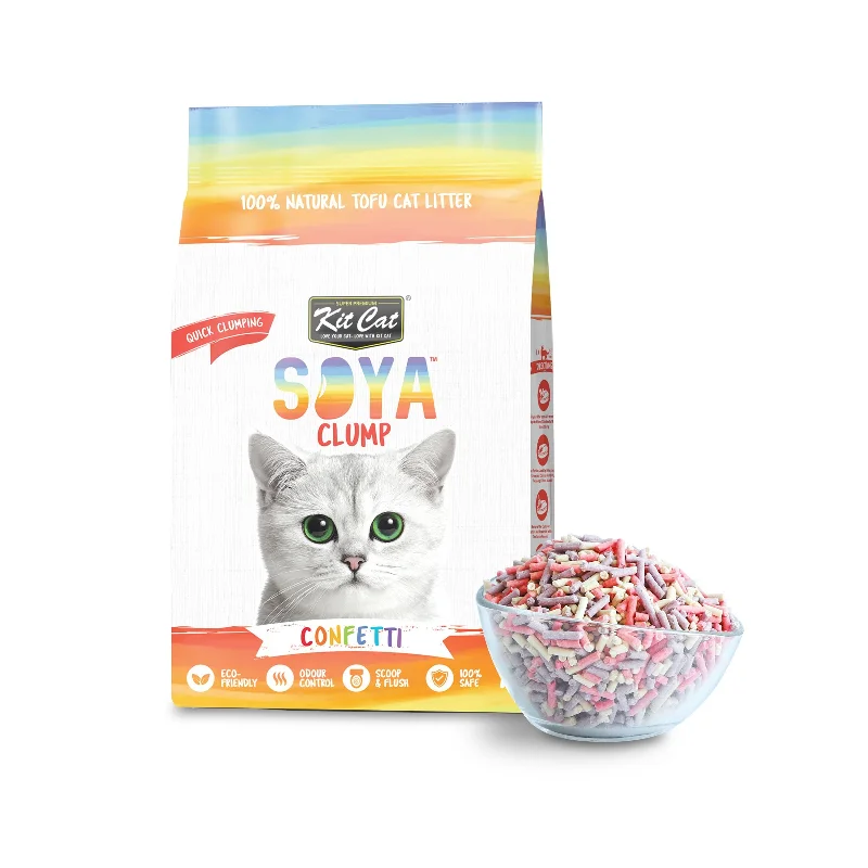 - Cat hair ball removal and hair removal creamKit Cat Soya Clump Cat Litter - Confetti (7L)