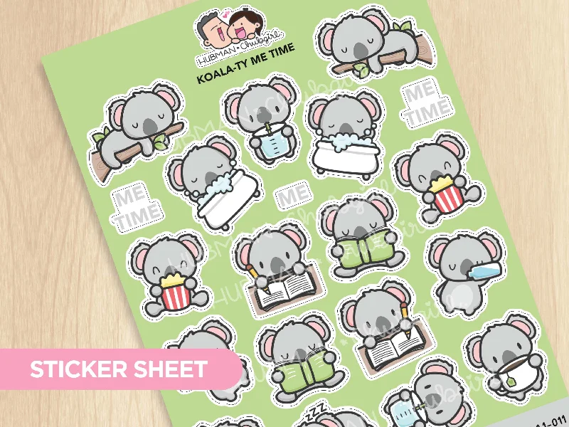 - Pet stroller can be taken on the planeSticker Sheet - Koala-Ty Me Time