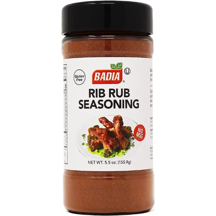 ---Badia - Spice Rub Rib, 5.5 Oz - Pack of 6