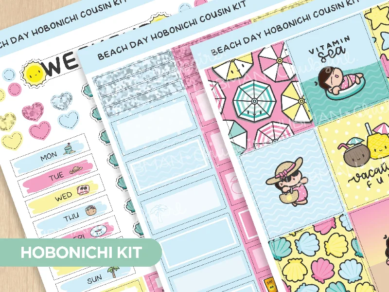  -Splash-proof food bowl AND Anti-choking slow food bowlBeach Day Theme Hobonichi Cousin Weekly Kit (Set of 3)