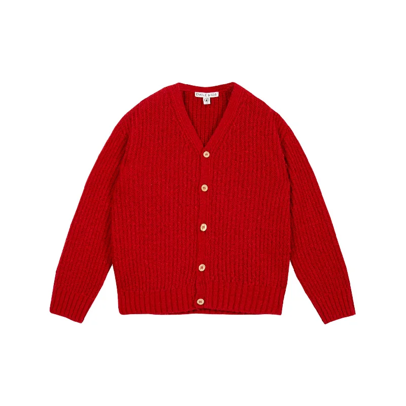 - Chinchilla cooling ice nest ceramic plateEmile et Ida Red Oversized Cardigan