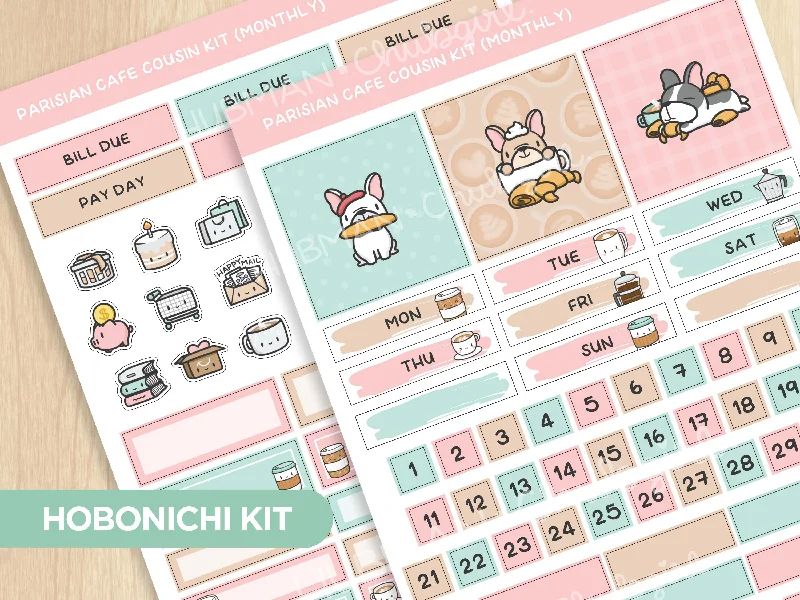 - Teething and chewing toys for puppiesParisian Cafe Theme Hobonichi Cousin Monthly Kit (Set of 2)