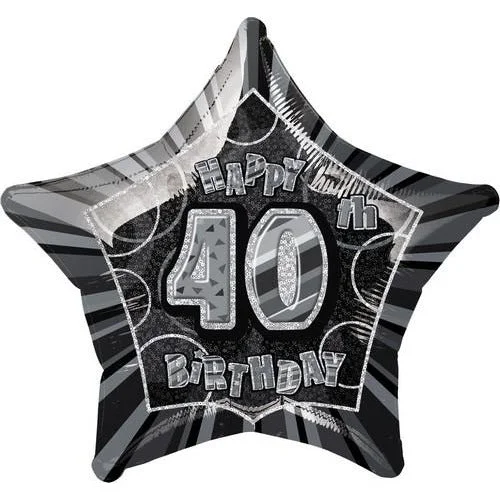 - Remote interactive pet feederGlitz Black & Silver 40th Birthday Star Foil Balloon