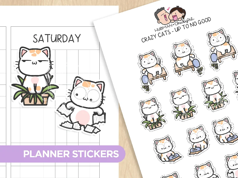 - Elderly dog ​​joint care mattressCrazy Cats - Up to No Good Planner Stickers