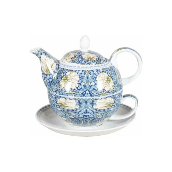 - Chinchilla cooling ice nest ceramic plateWilliam Morris on Blue Fine Bone China - Tea For One